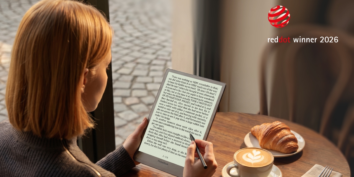 A PocketBook InkPad One megkapta a legjobb terméktervezésért járó Red Dot Award 2026-díjat